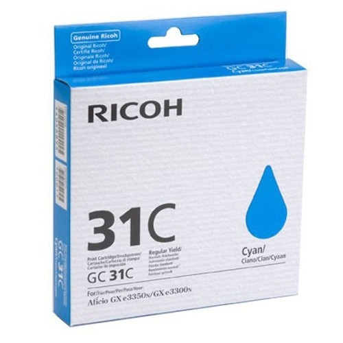 Κασέτα μελανιού gel Ricoh GC-31C cyan (πρωτότυπο) 073946 - 1