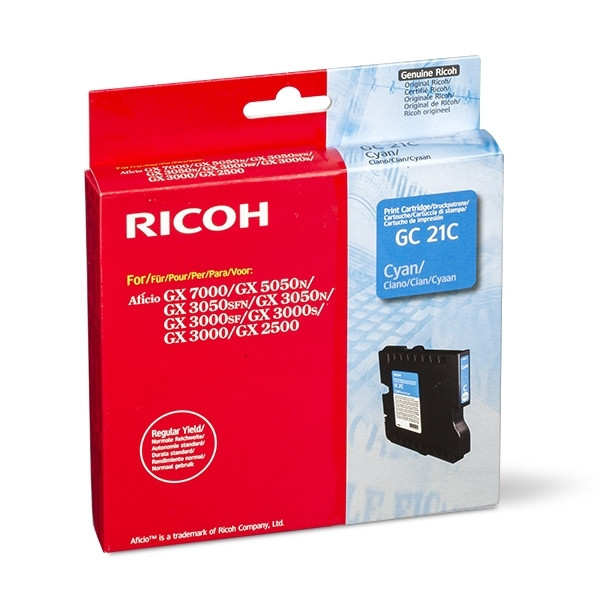Μελάνι Ricoh GC-21C cyan (πρωτότυπο) 074890 - 1