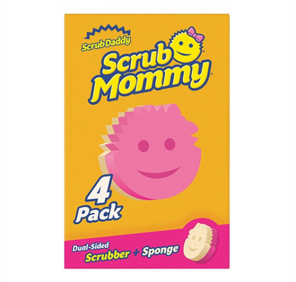 Scrub Daddy | Scrub ροζ σφουγγάρια Mommy (συσκευασία 4)  SSC01004 - 1