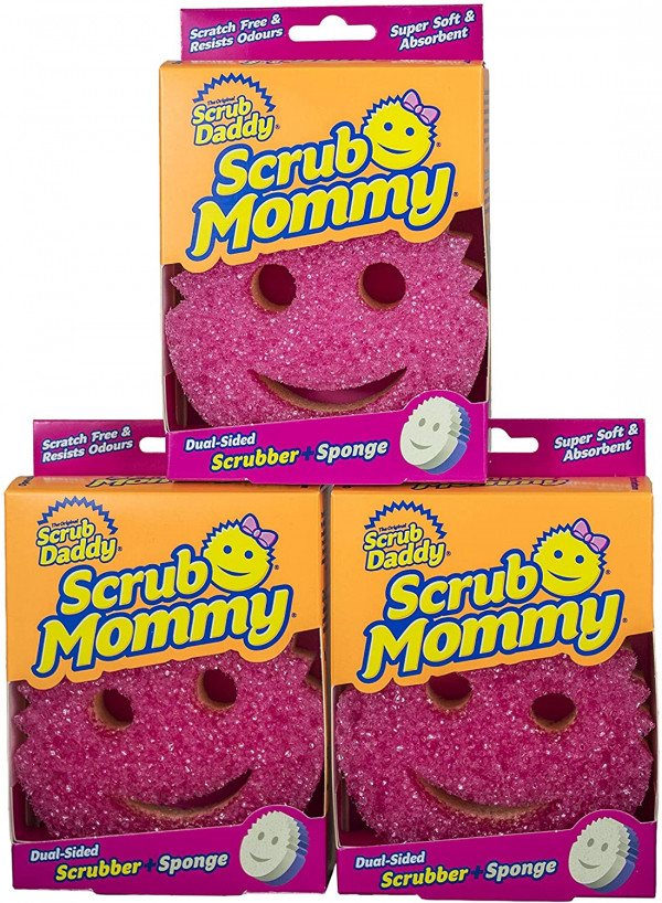 Scrub Daddy | Scrub ροζ σφουγγάρι Mommy (συσκευασία 3) SSC00205 SSC00240 - 1