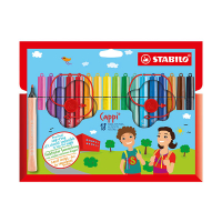 Μαρκαδόροι Stabilo Cappi με μύτη (18 τεμάχια) 206283