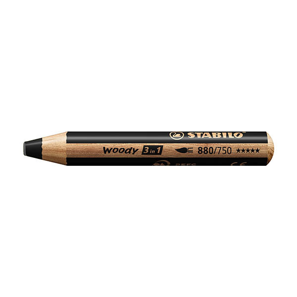 Μολύβι Stabilo Woody 3 σε 1 μαύρο χρώμα 206133 - 1