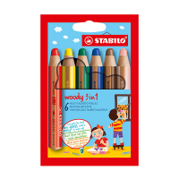 Χρωματιστά μολύβια Stabilo Woody 3 σε 1 (6 τεμάχια) 206135