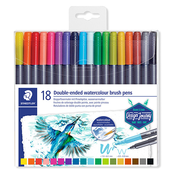 Μαρκαδόρος Staedtler 3001 Διπλής Μύτης (18 τμχ) 209508 - 1