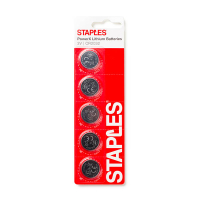 Μπαταρίες λιθίου Staples PowerX CR2025 σε σχήμα κουμπιού (συσκευασία 5 τεμαχίων) 390688