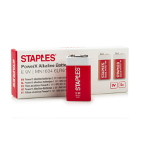 Μπαταρίες Staples PowerX 6LR61 9V E-Block (συσκευασία 5 τεμαχίων) 390683
