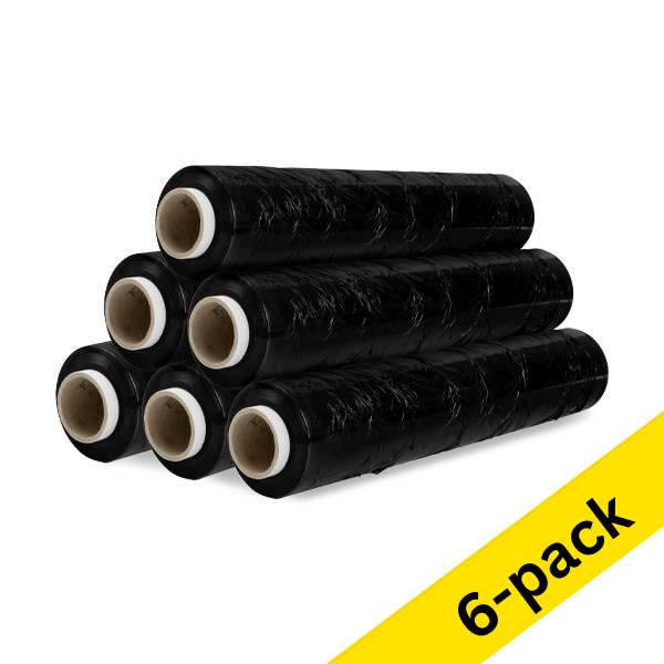Stretch Film 123ink χειρός μαύρη 50 cm x 300 m (6 τεμάχια) 302635 - 1