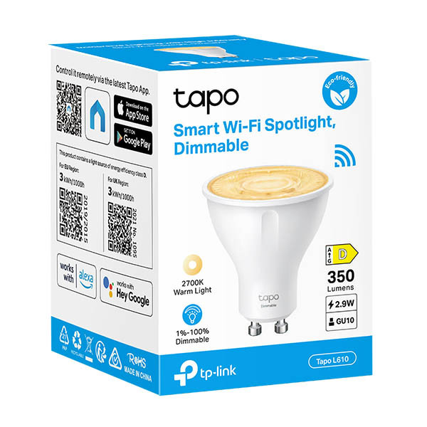 Smart λάμπα TP-Link Tapo L610 GU10 λευκό 1 τεμάχιο 828923 - 2