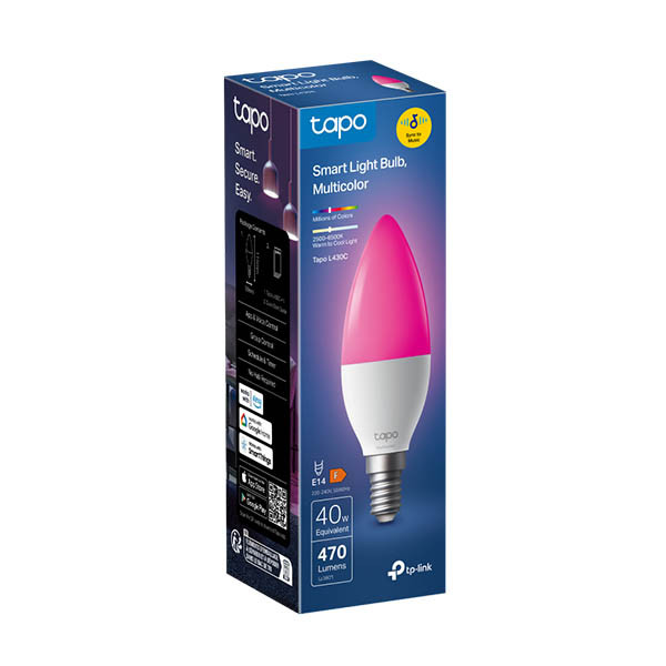 Smart Wi-Fi Light Bulb TP-Link Tapo L430C E14 4.8W Dimable Multicolor 828920 - 2