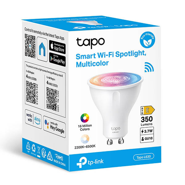 Smart Wi-Fi Spotlight Tp-Link Tapo L630 GU10 3.7W Dimable Multicolor 828922 - 2