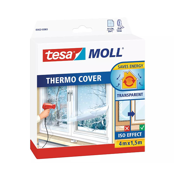 Μονωτικό Παραθύρων Tesa TesaMoll Thermo Cover διαφανές μονωτικό φιλμ, 4m x 1,5m (6m²) 203330 - 1