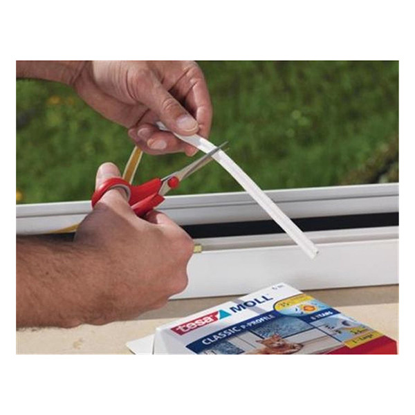 Μονωτικό Πόρτας & Παραθύρων Tesa TesaMoll Classic λευκή ταινία σε σχήμα D, 9mm x 6m 203316 - 3