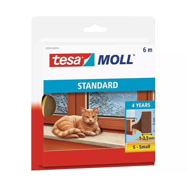 Μονωτικό Πόρτας & Παραθύρων Tesa TesaMoll Standard I-profile Καφέ 9mm x 6m 203315 - 1