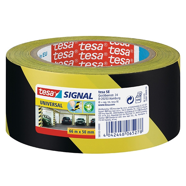 Προειδοποιητική ταινία Tesa Signal Universal κίτρινη/μαύρη 50 mm x 66 m 202256 - 1