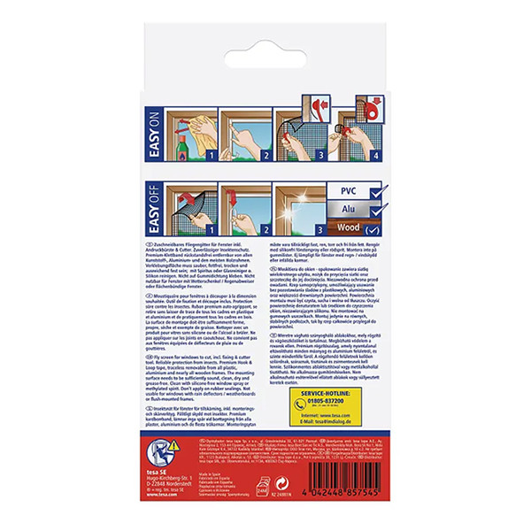 Tesa Σίτα Παραθύρου Tesa Insect Stop Comfort Μαύρη 100cm x 100cm 55667-00021-00 STE00004 - 2
