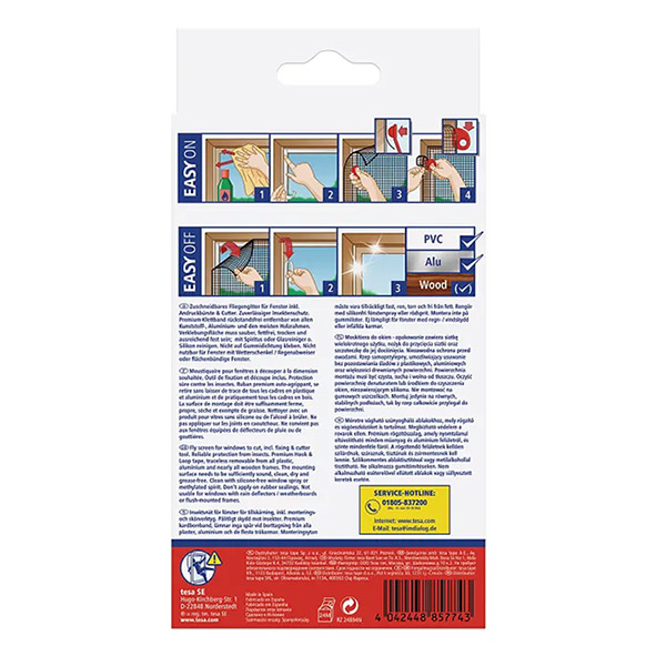 Tesa Σίτα Παραθύρου Tesa Insect Stop Comfort Μαύρη 120cm x 24cm 55918-00021-00 STE00010 - 2