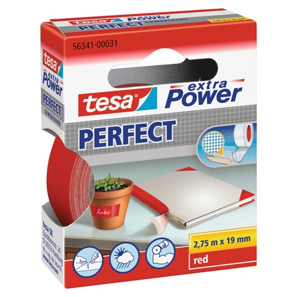Ταινία υφάσματος Tesa Extra Power Perfect κόκκινη 19 mm x 2,75 m 202276 - 1