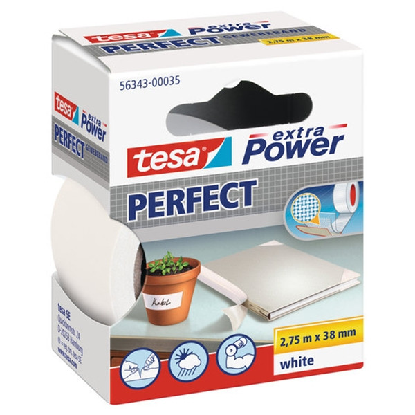 Ταινία υφάσματος Tesa Extra Power Perfect λευκή 38 mm x 2,75 m 202280 - 1