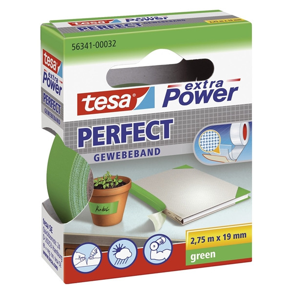 Υφασμάτινη ταινία Tesa Extra Power Perfect πράσινη 19 mm x 2,75 m 202277 - 1