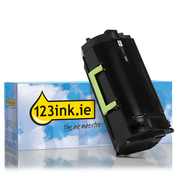 Toner High Capacity Black Lexmark 622X (62D2X00) (123ink) 62D2X00C 037235 - 1