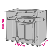 Κάλυμμα Ψησταριάς BBQ Toolland 110x70x100cm Πράσινο K170103012