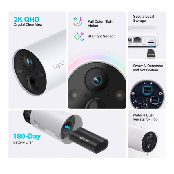 Tp-Link Tapo C420S2 WiFi 2-Camera System 570247 - 6