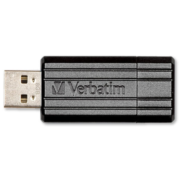 Verbatim USB 2.0 stick 8GB ριγέ μαύρο 500262 - 1
