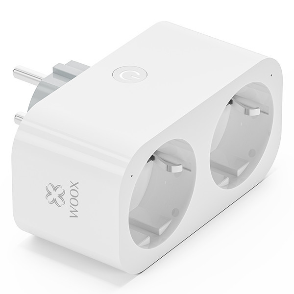 Smart διπλή πρίζα WOOX R6153 με μετρητή ενέργειας LWO00093 - 1