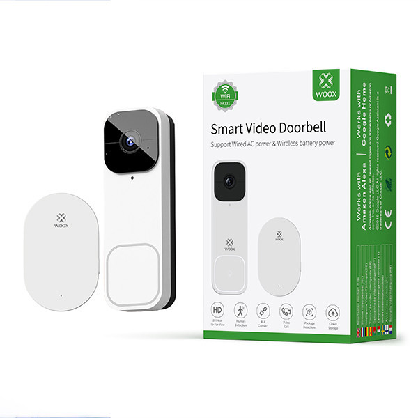 Smart κουδούνι πόρτας WOOX R4331 με κάμερα και κουδούνι LWO00110 - 2