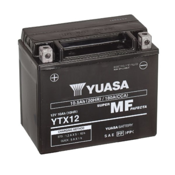 Μπαταρία Μοτοσικλέτας Yuasa AGM YTX12 / 102565 (12V, 10Ah, 180A) AYU00050 - 1