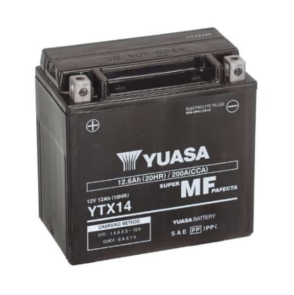 Μπαταρία Μοτοσικλέτας Yuasa AGM YTX14 / 102566 (12V, 12Ah, 200A) AYU00051 - 1