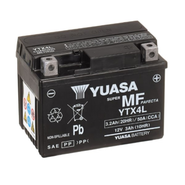 Μπαταρία Μοτοσικλέτας Yuasa AGM YTX4L / 102561 (12V, 3Ah, 50A) AYU00045 - 1