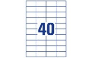 40 ανά φύλλο (52,5 x 29,7 mm)